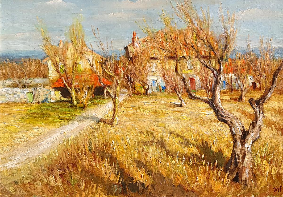 L’automne en Provence - Painting by Marcel Dyf