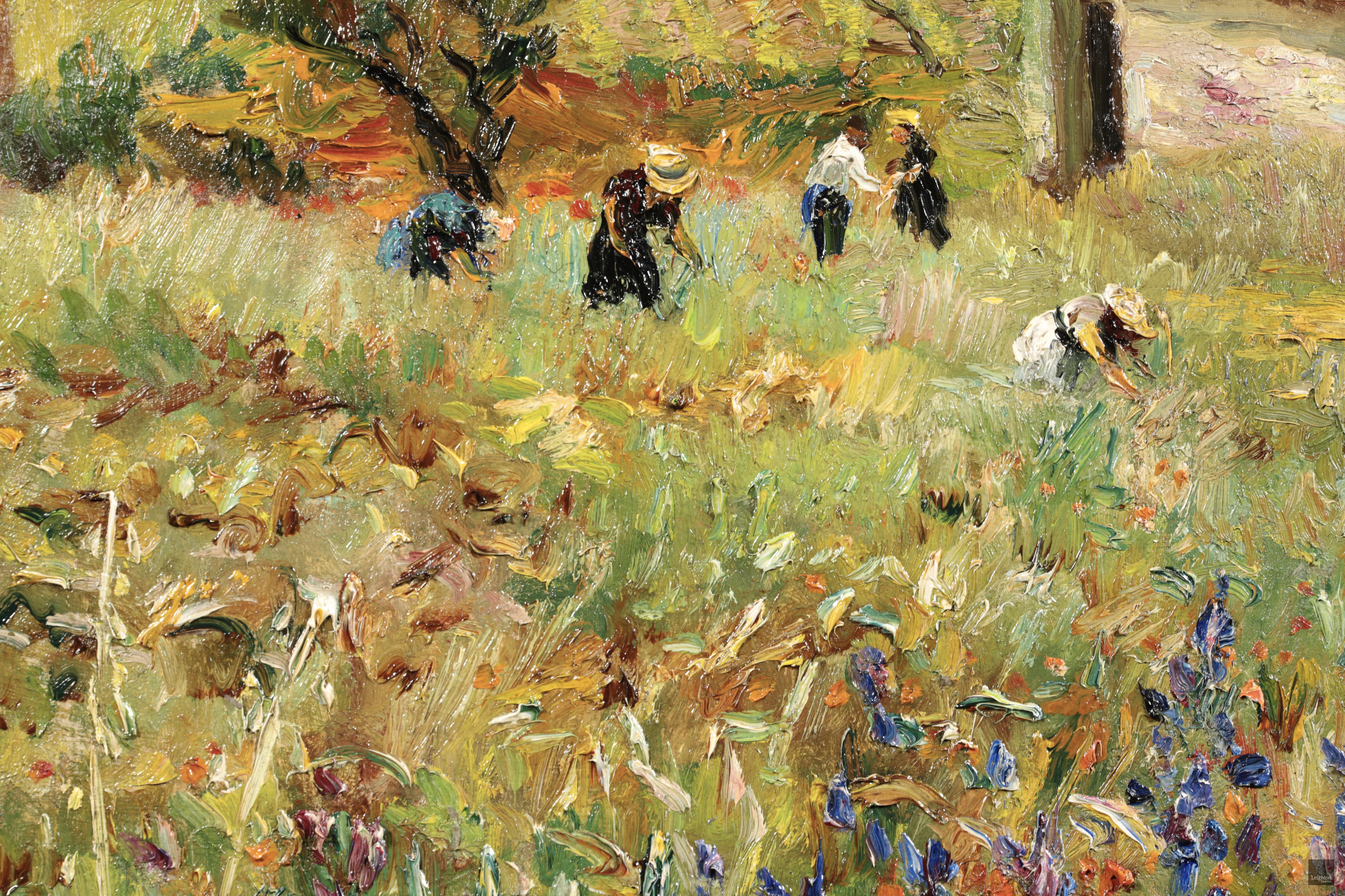 Le champ de coquelicots - Post Impressionist Landscape Oil Painting - Marcel Dyf For Sale 8