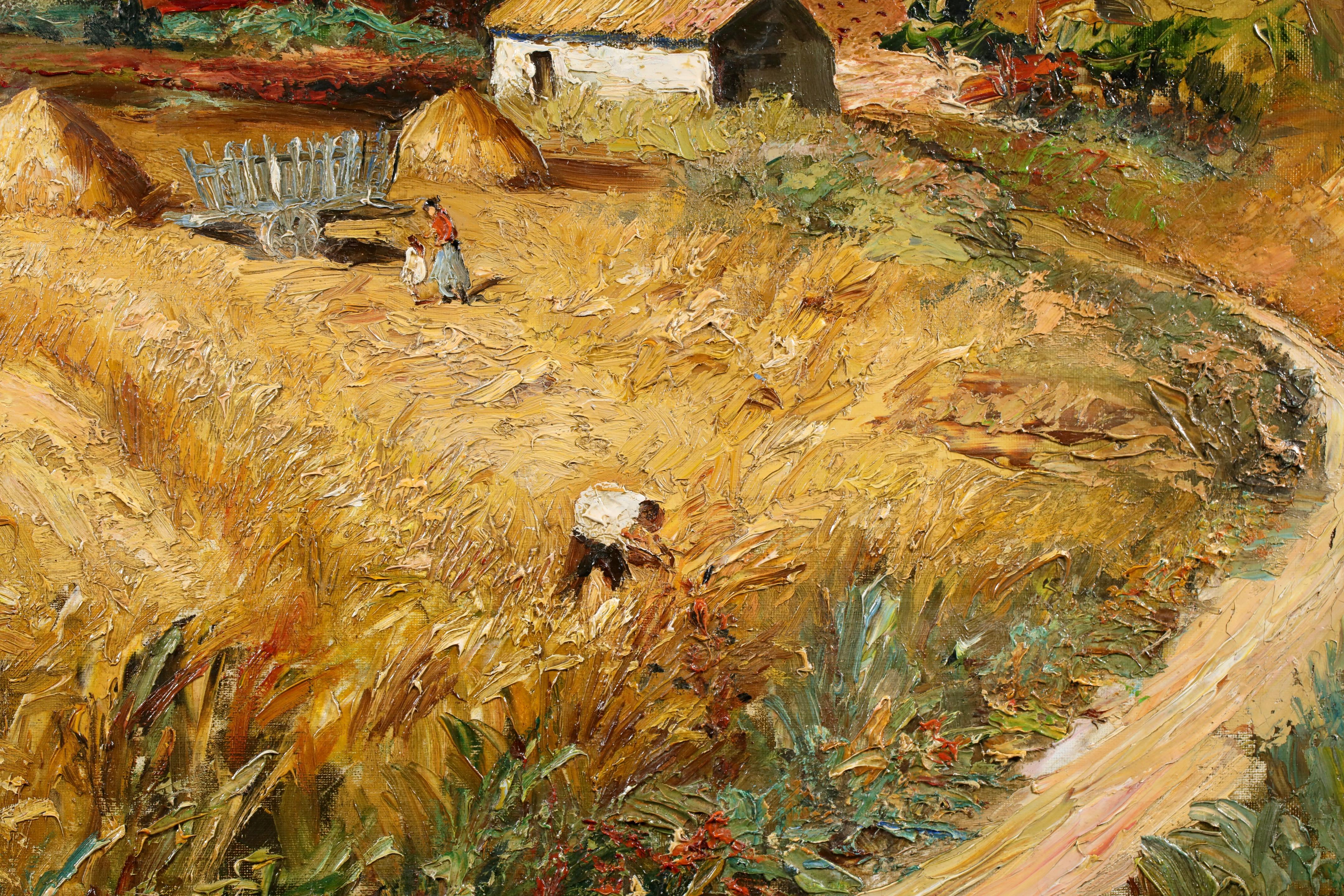 Le Moisson - Provence - Post Impressionist Landscape Oil by Marcel Dyf For Sale 6