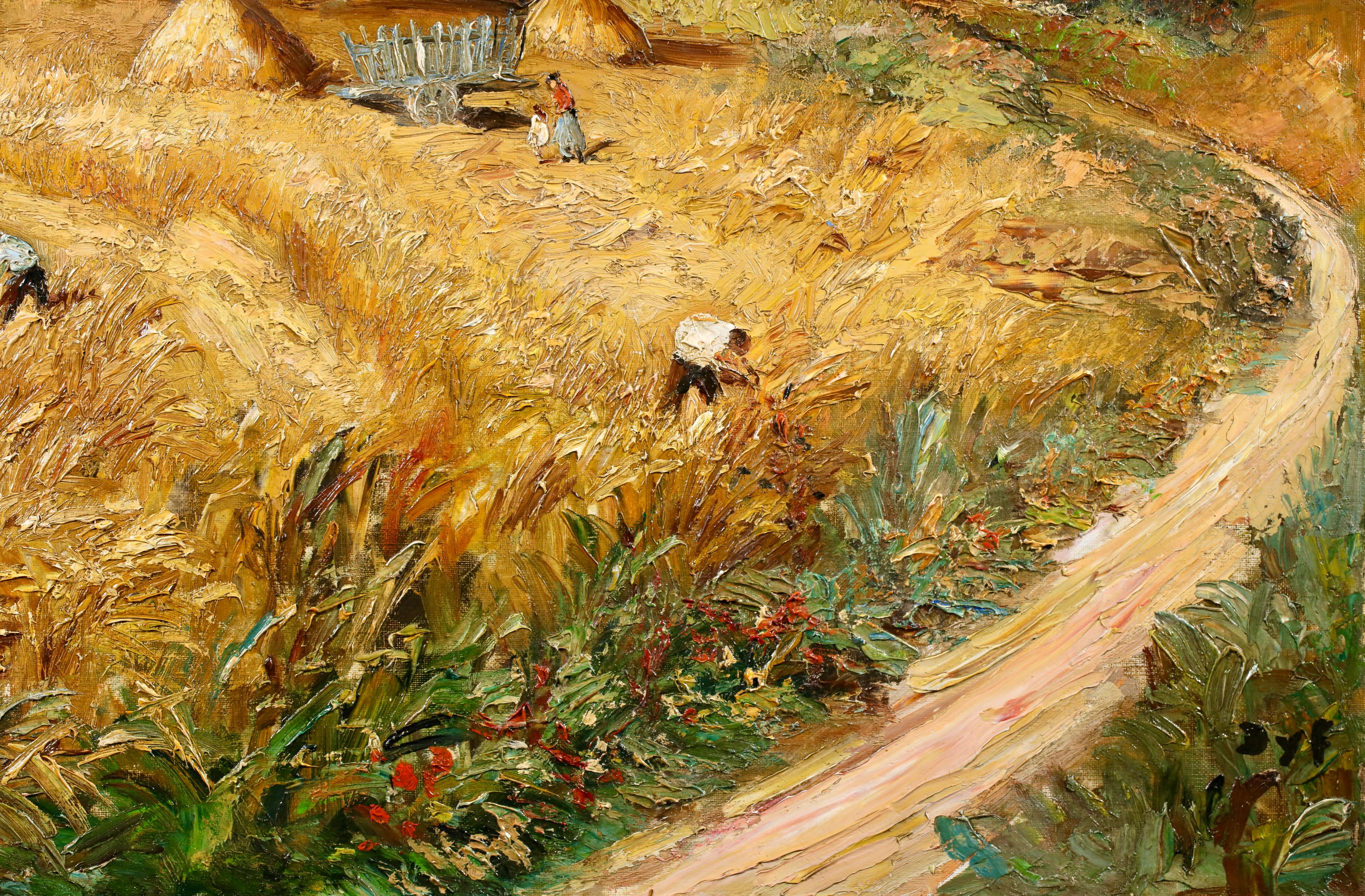 Le Moisson - Provence - Post Impressionist Landscape Oil by Marcel Dyf For Sale 7