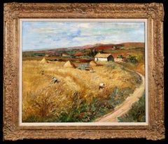 Vintage Le Moisson - Provence - Post Impressionist Landscape Oil by Marcel Dyf
