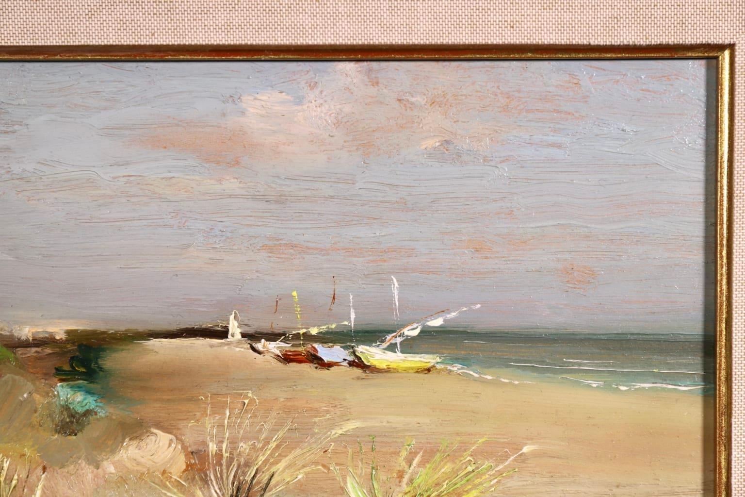 Sand Dunes at the Beach - Post Impressionist Oil, Sea Landscape by Marcel Dyf 2
