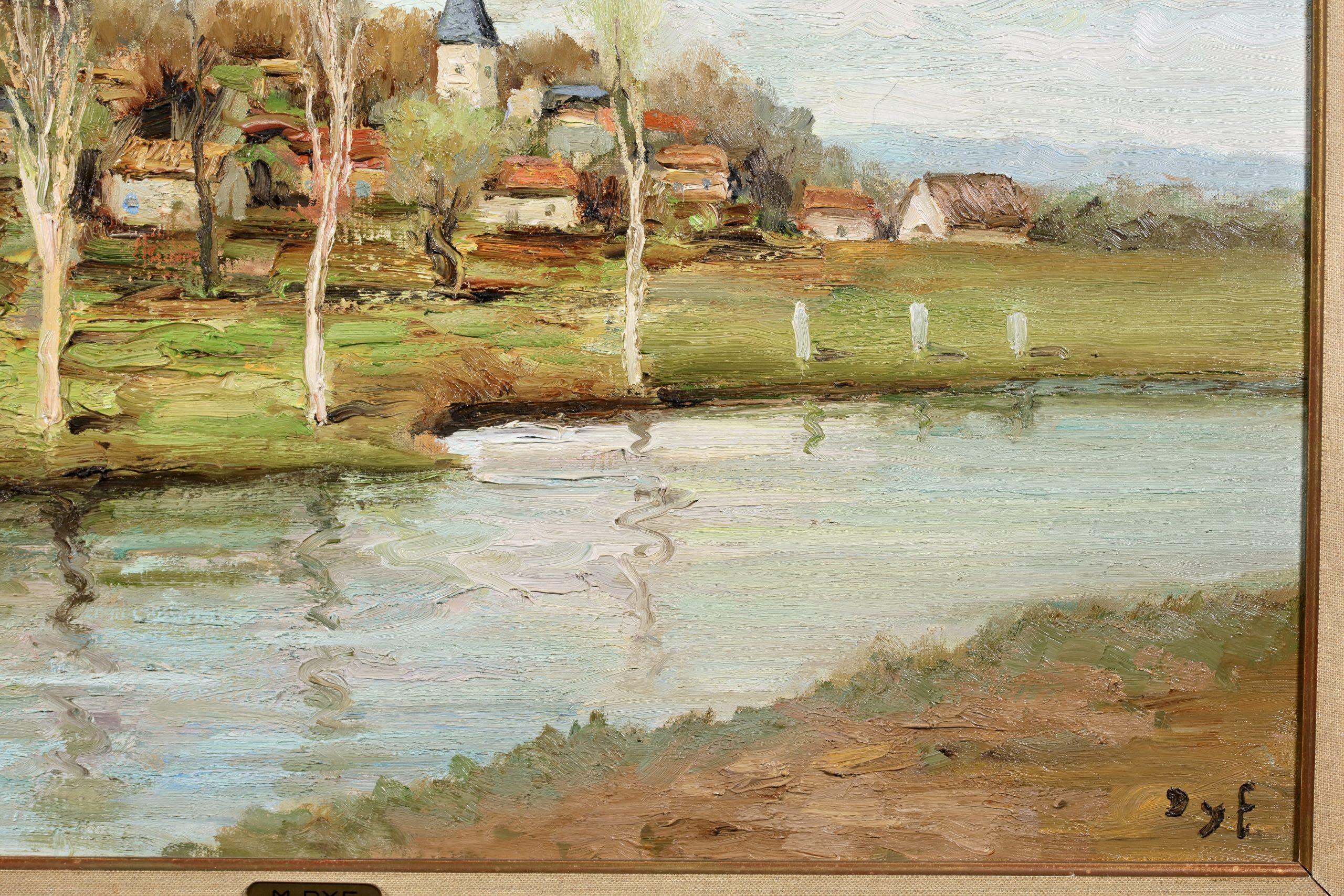L'Eure en Normandie - Paesaggio post impressionista dipinto a olio da Marcel Dyf 10