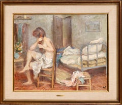 Marcel Dyf Fille Se Coiffant 1957