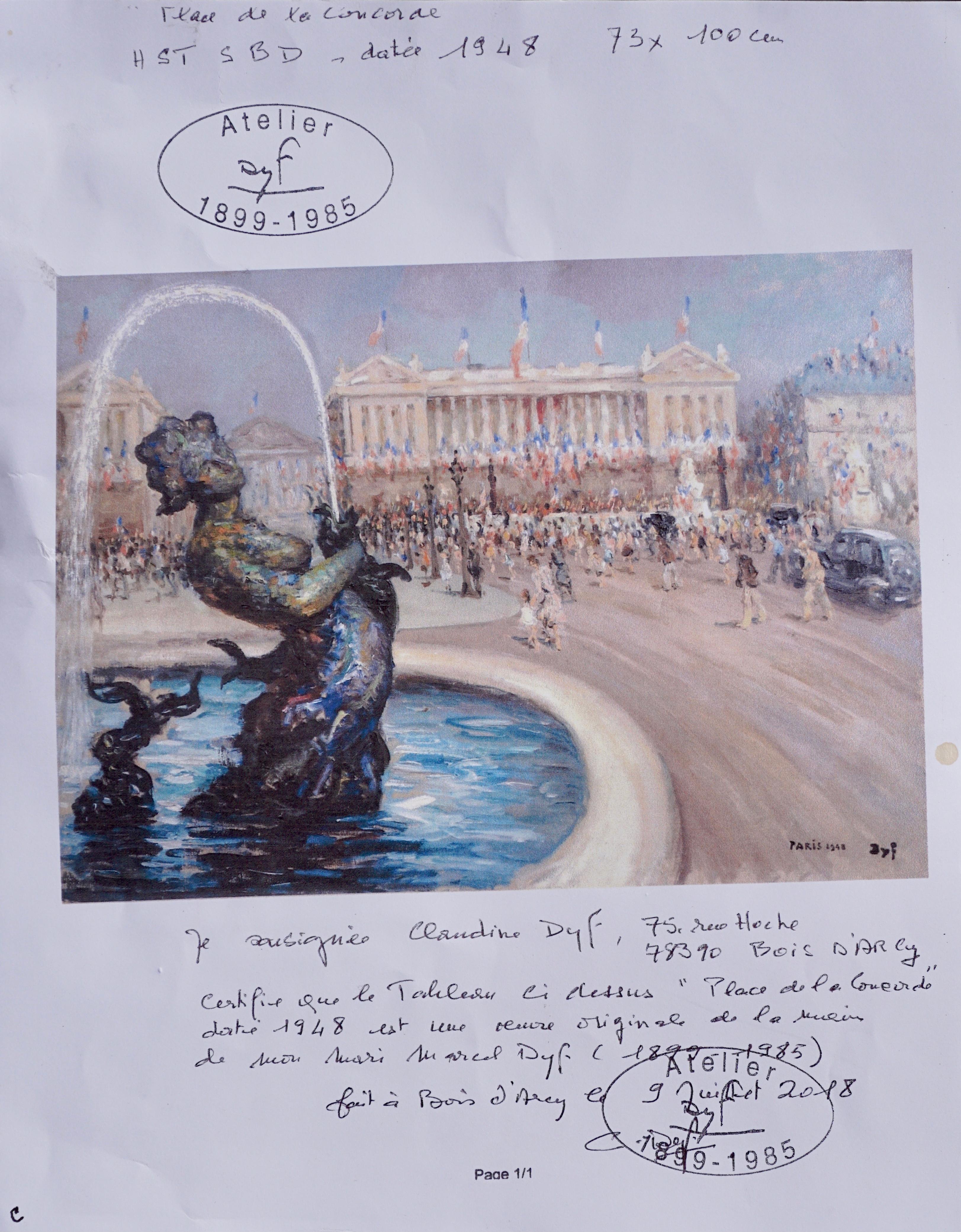 Marcel Dyf “Place De la Concorde” For Sale 8