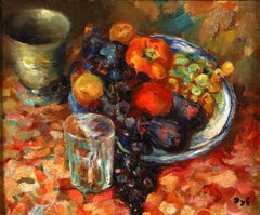 Nature Morte a la coupe de Fruits - Post Impressionist Still Life - Marcel Dyf