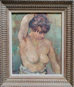Nude, original impressionist Marcel Dyf (1899-1985), Renoir Follow oil on canvas