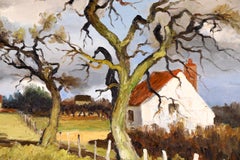 Old Pear Trees - French Post Impressionist Oil, Winter Landscape by Marcel Dyf