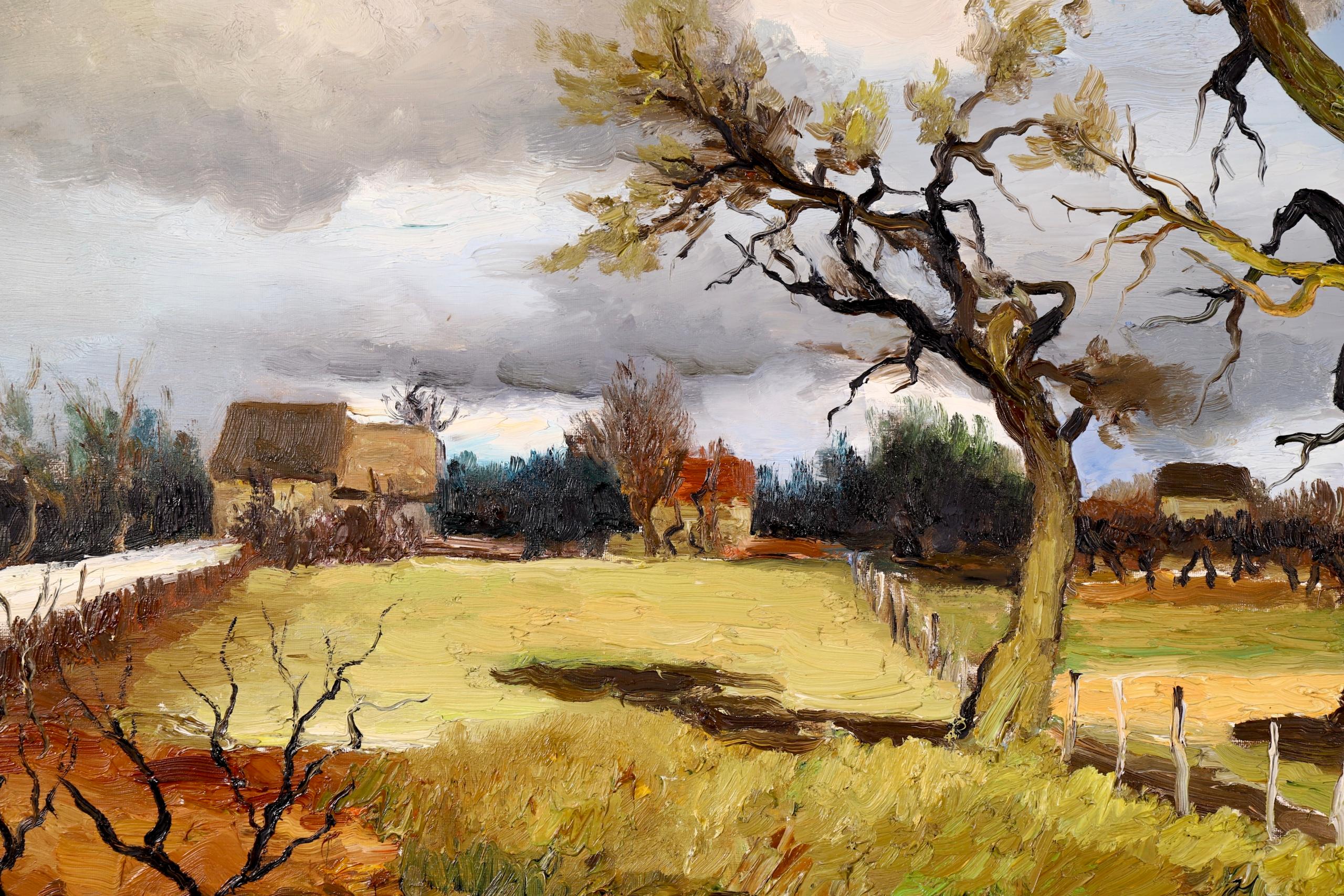 Old Pear Trees - French Post Impressionist Oil, Winter Landscape by Marcel Dyf 2