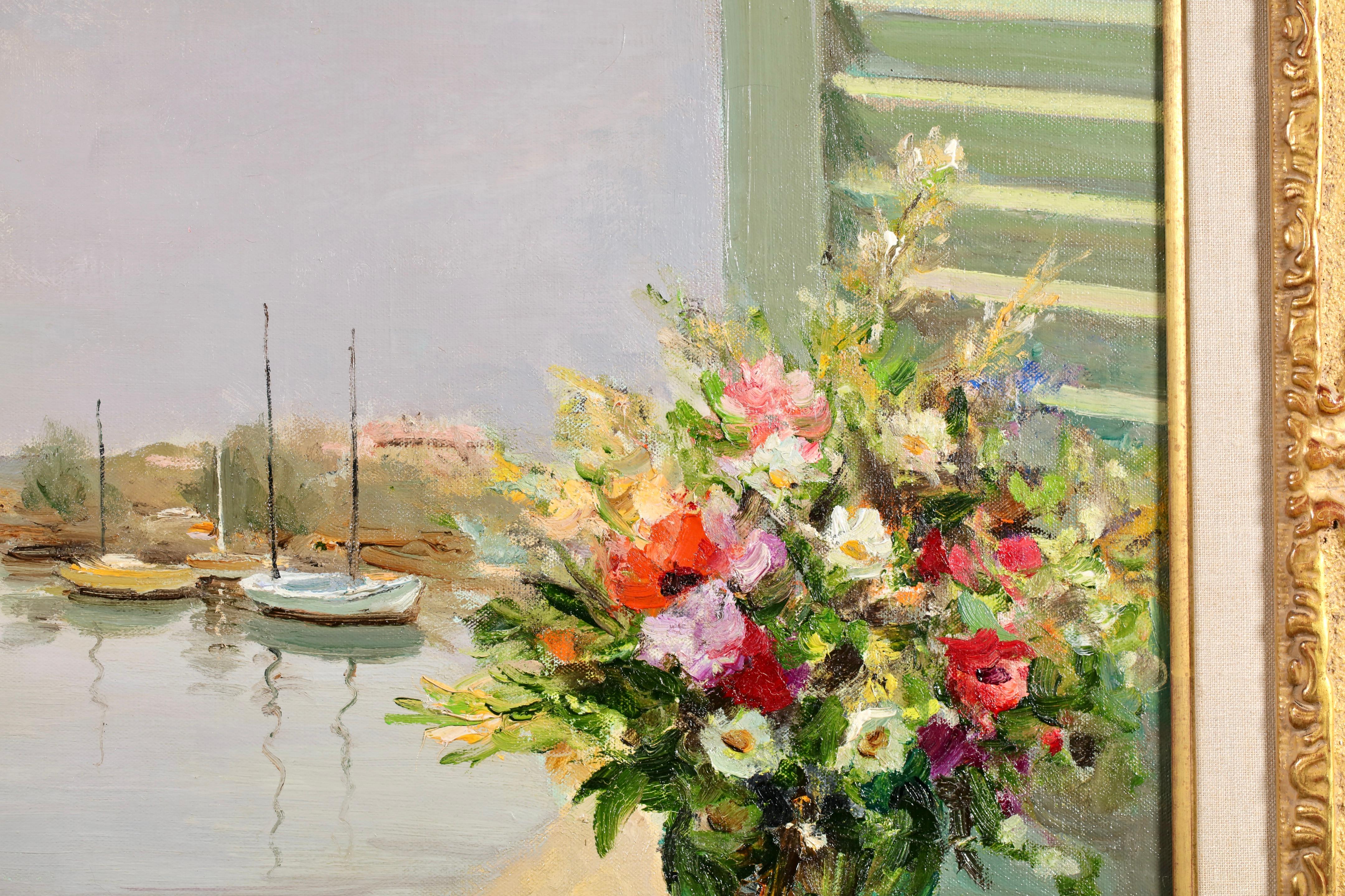 Pourquoi partir? - Natura morta paesaggistica post impressionista di Marcel Dyf in vendita 4