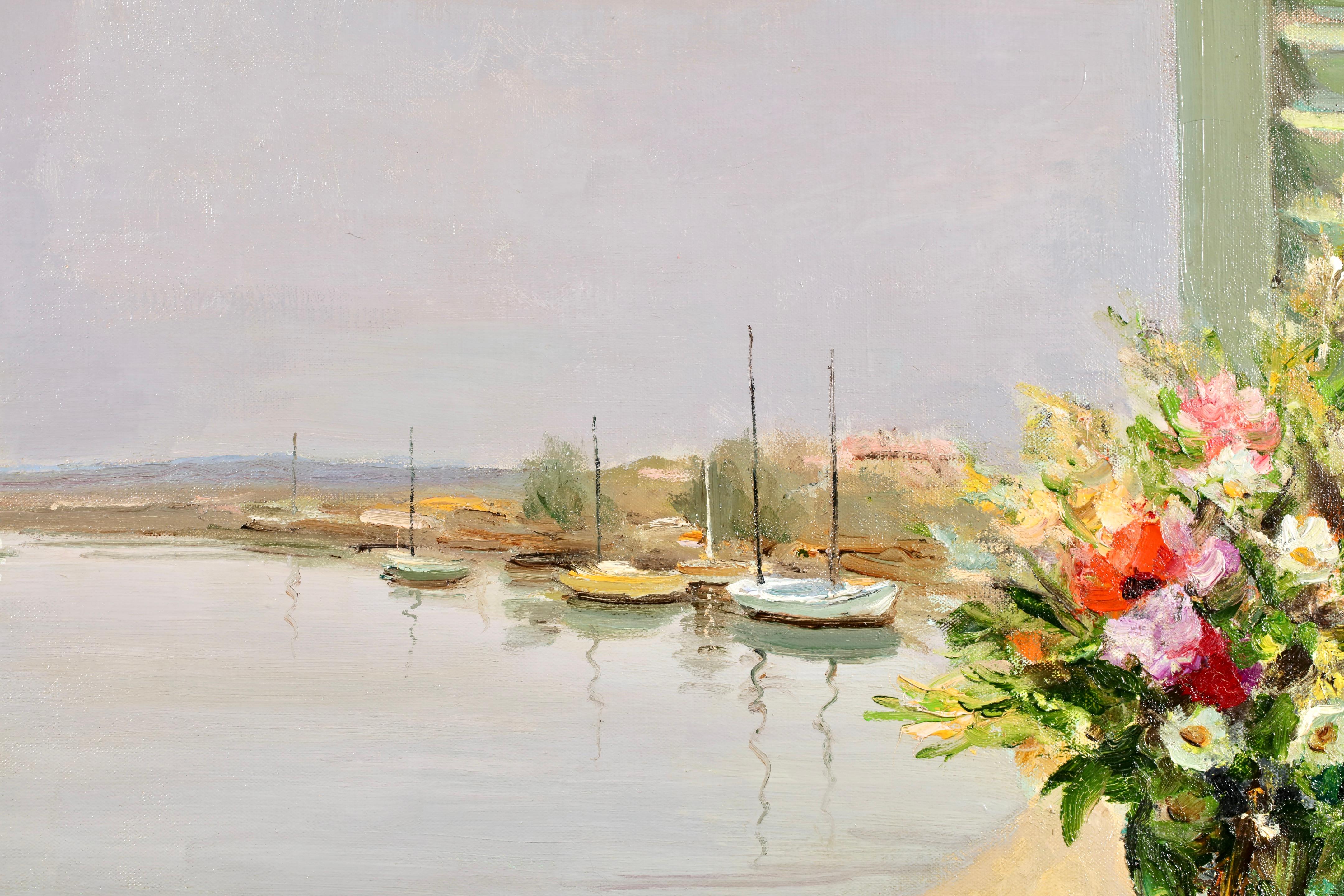 Pourquoi partir? - Natura morta paesaggistica post impressionista di Marcel Dyf in vendita 5