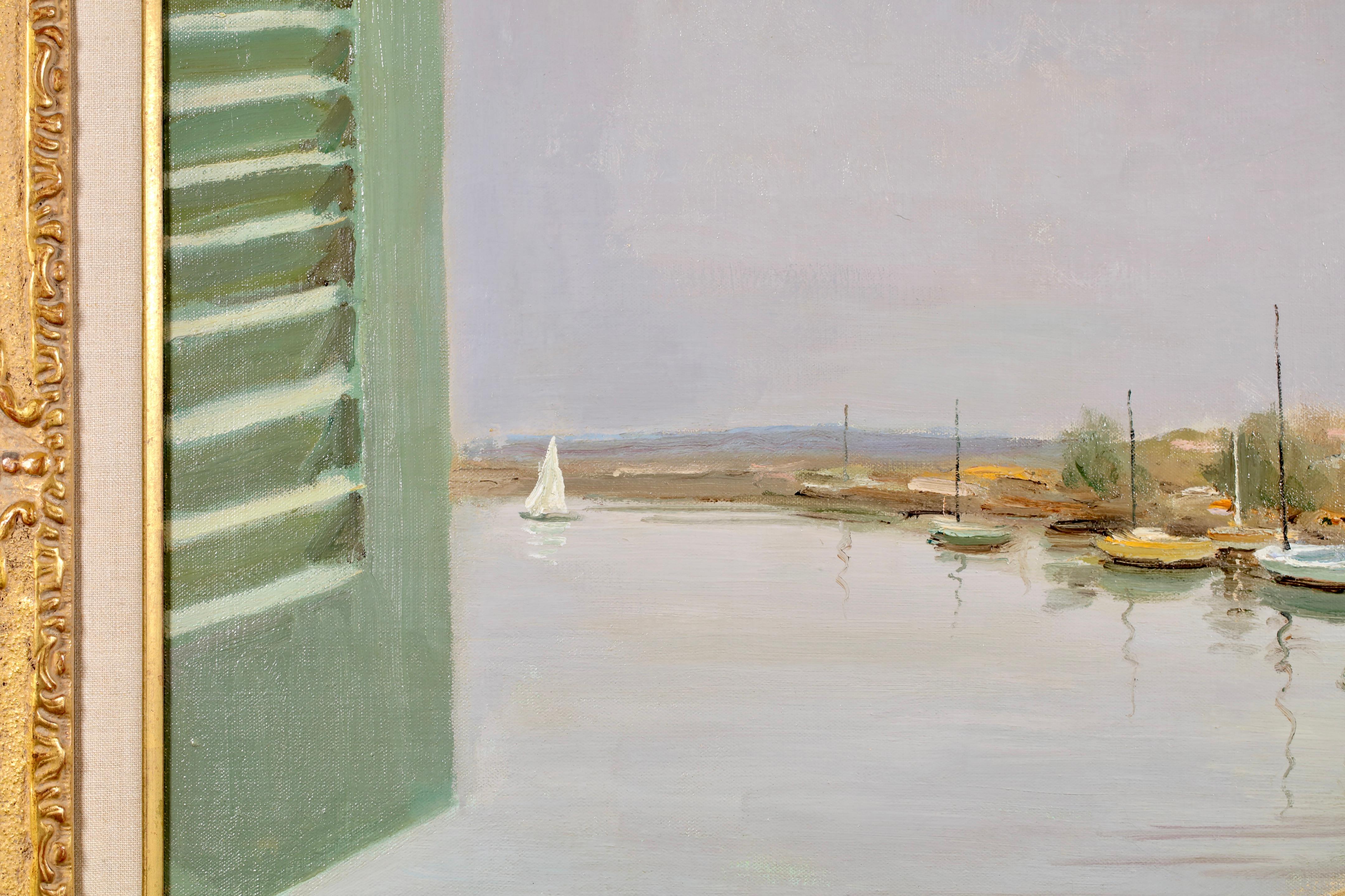 Pourquoi partir? - Natura morta paesaggistica post impressionista di Marcel Dyf in vendita 6