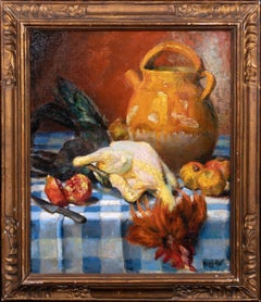 Still Life "Poulet & Pomegranate" 20th Century