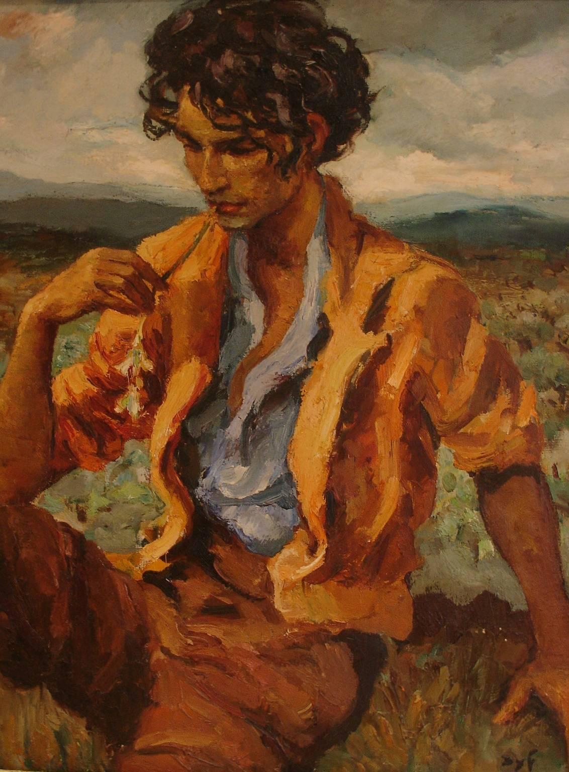 Marcel Dyf Portrait Painting - The Gypsy Le Gitan