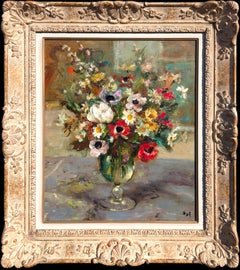 Un Bouqet D'Ete Dans Un Vase En Verre