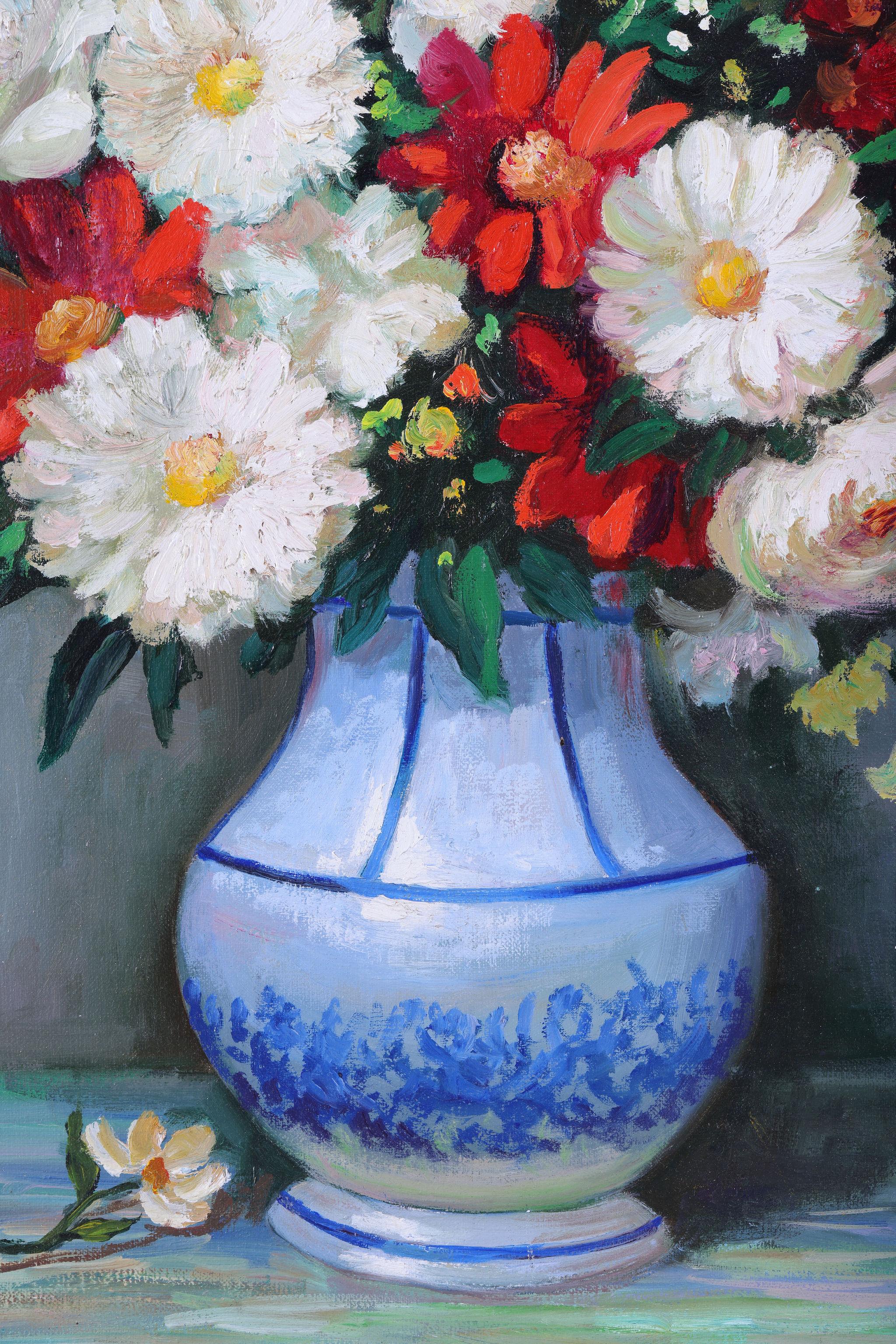 Un Bouquet de Fleurs Spectaculaire - Impressionist Painting by Marcel Dyf