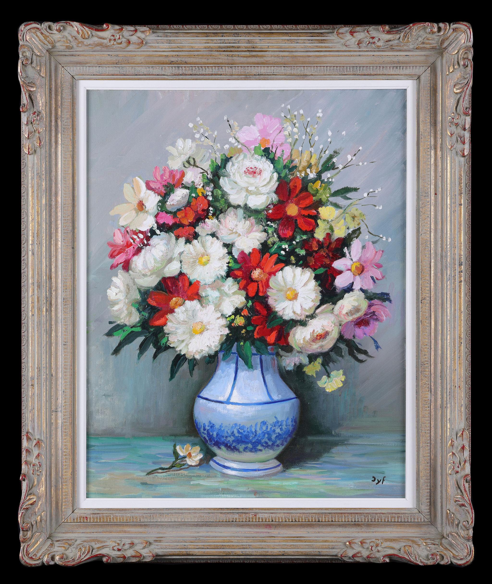 Marcel Dyf Still-Life Painting - Un Bouquet de Fleurs Spectaculaire
