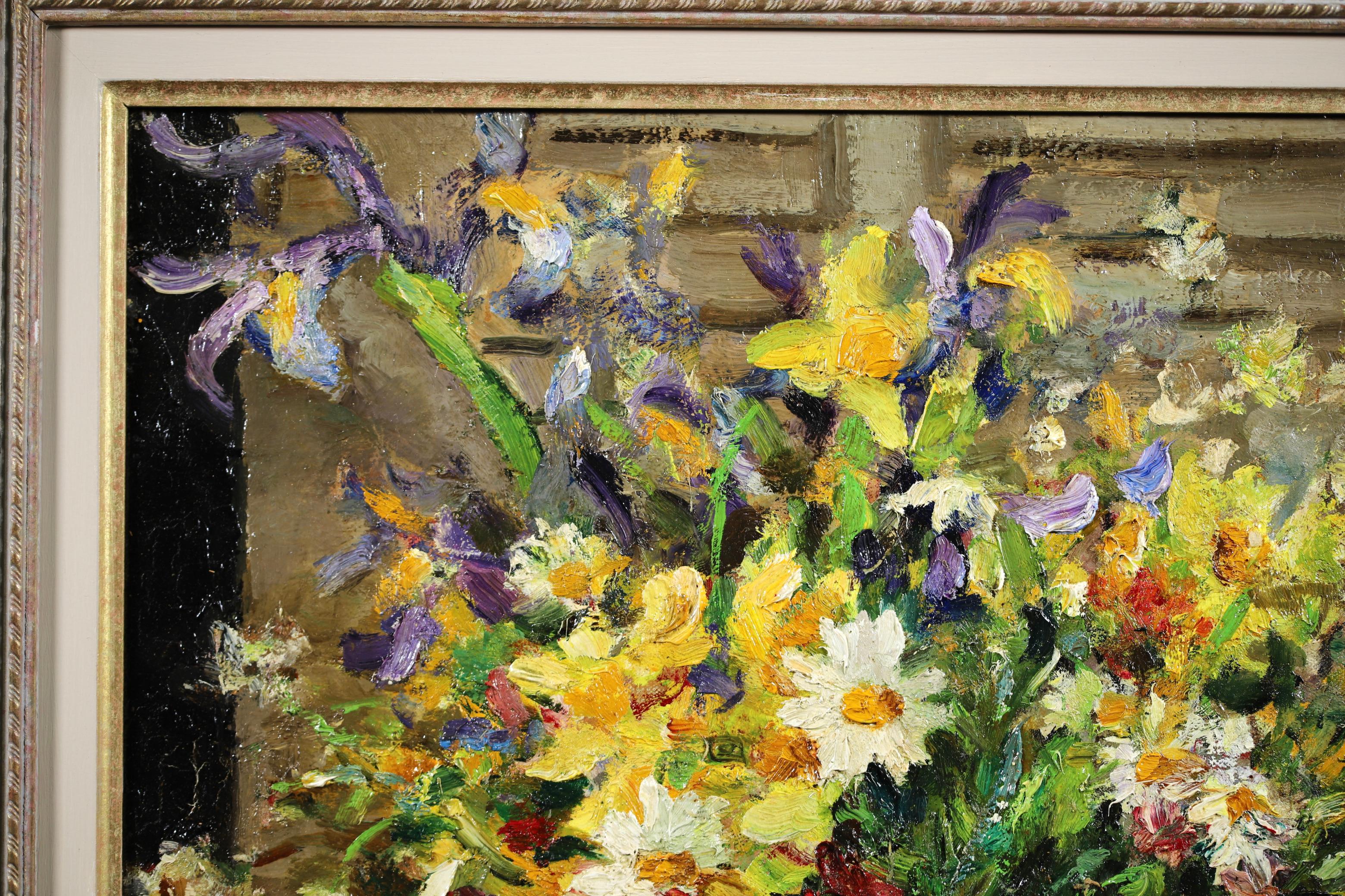 Vase de Fleurs, huile post-impressionniste, natures mortes fleurs de Marcel Dyf en vente 9