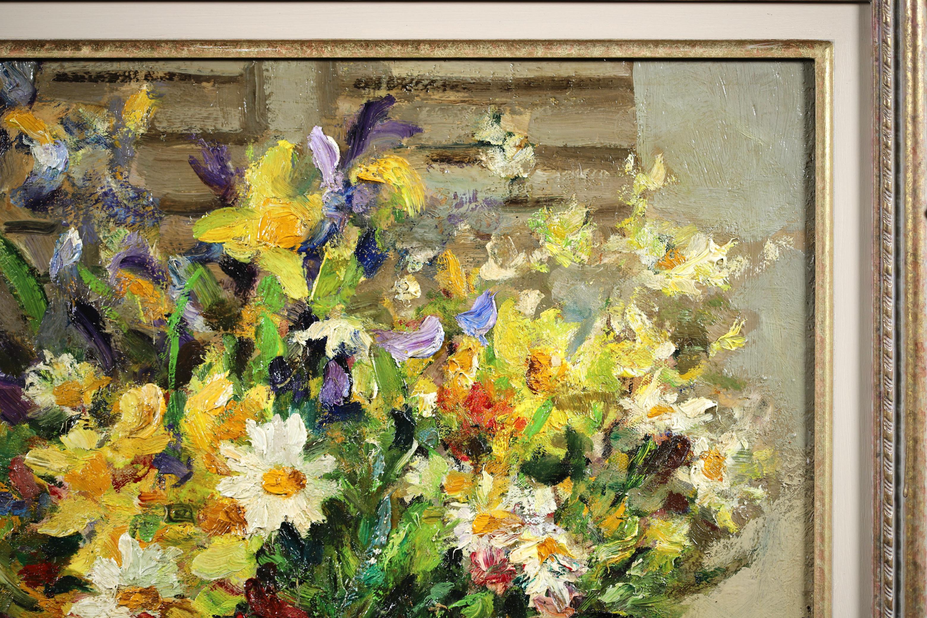 Vase de Fleurs - Post Impressionist Oil, Still Life Flowers by Marcel Dyf For Sale 7