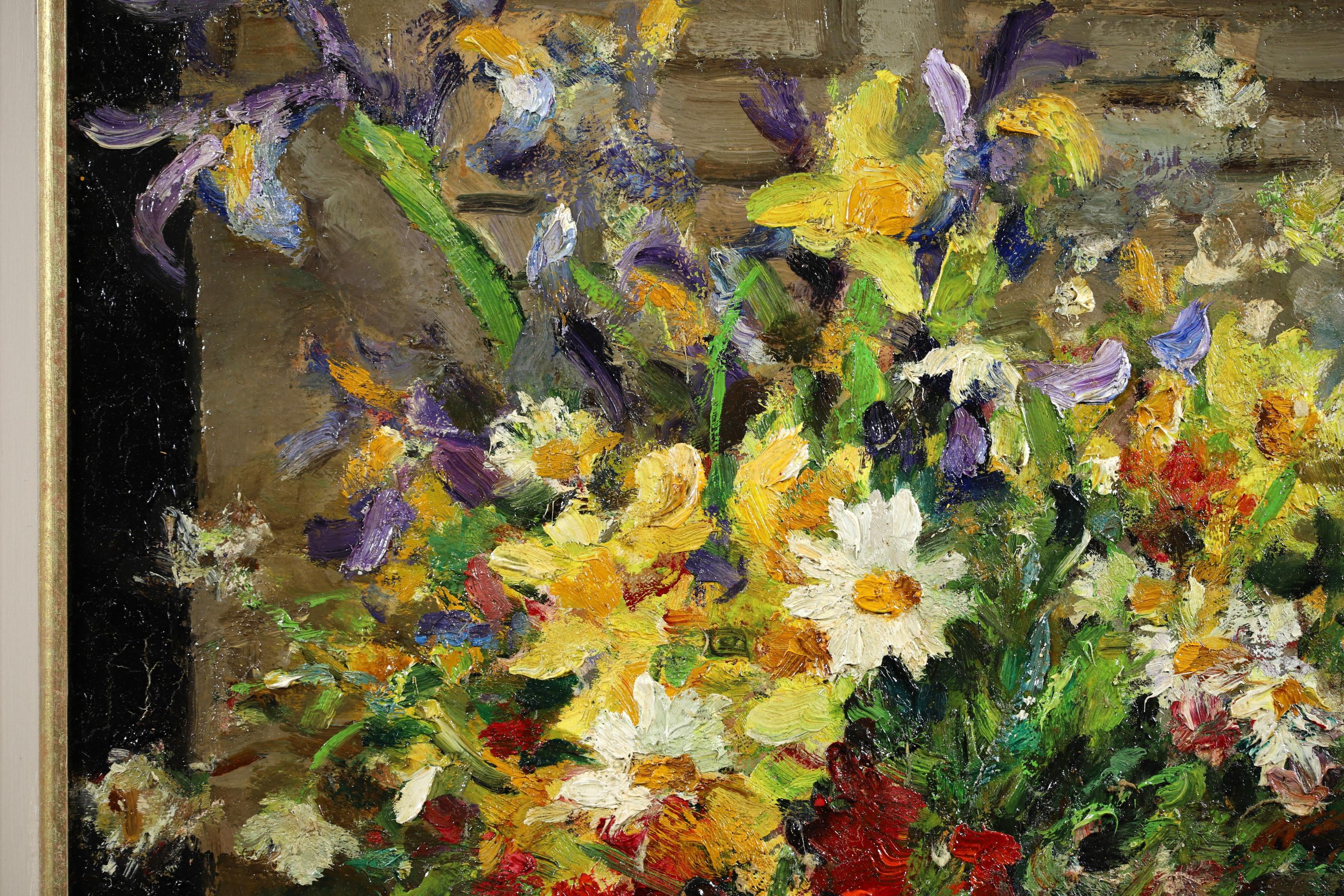 Vase de Fleurs - Postimpressionistisches Ölgemälde, Stillleben-Blumen von Marcel Dyf im Angebot 2
