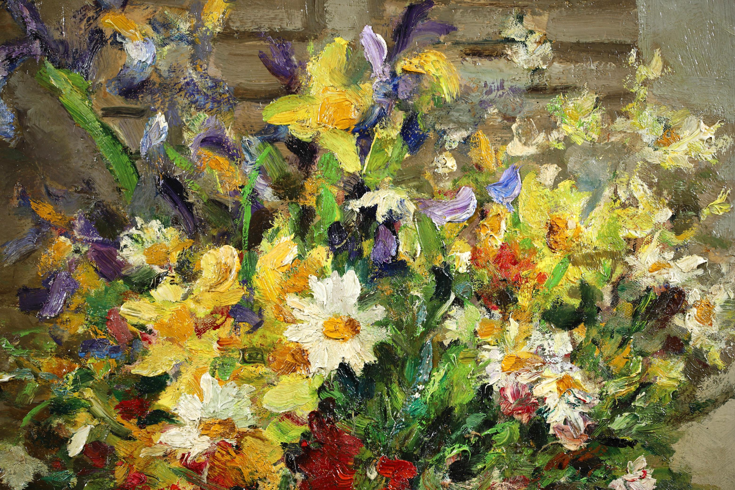 Vase de Fleurs - Postimpressionistisches Ölgemälde, Stillleben-Blumen von Marcel Dyf im Angebot 3