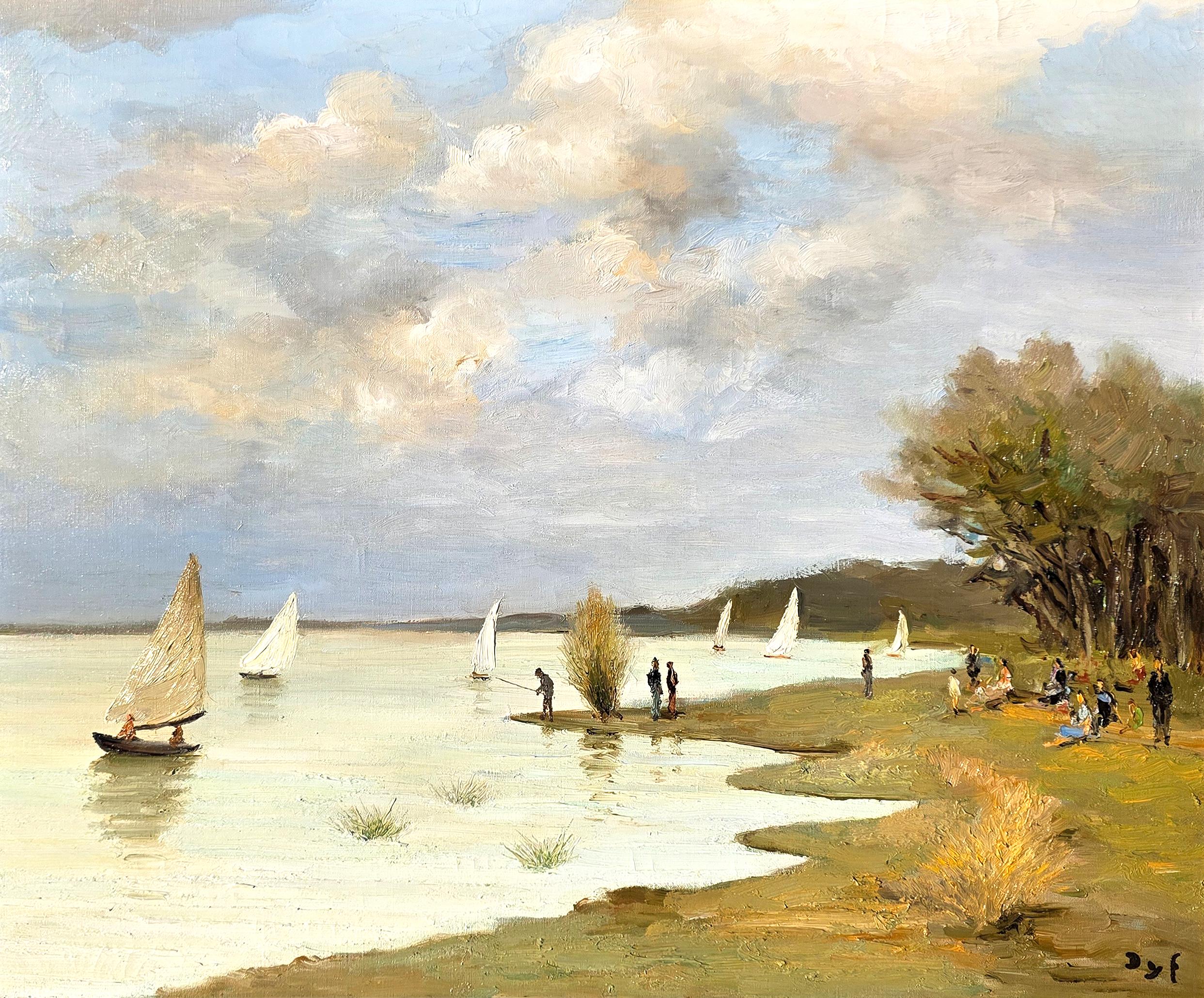 Voiliers – Painting von Marcel Dyf