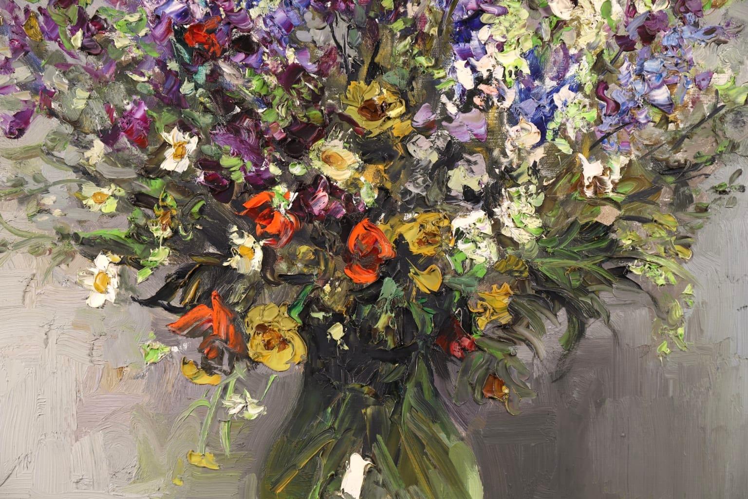 White & Purple Bouquet - Post Impressionist Oil, Still Life Flowers - Marcel Dyf 6