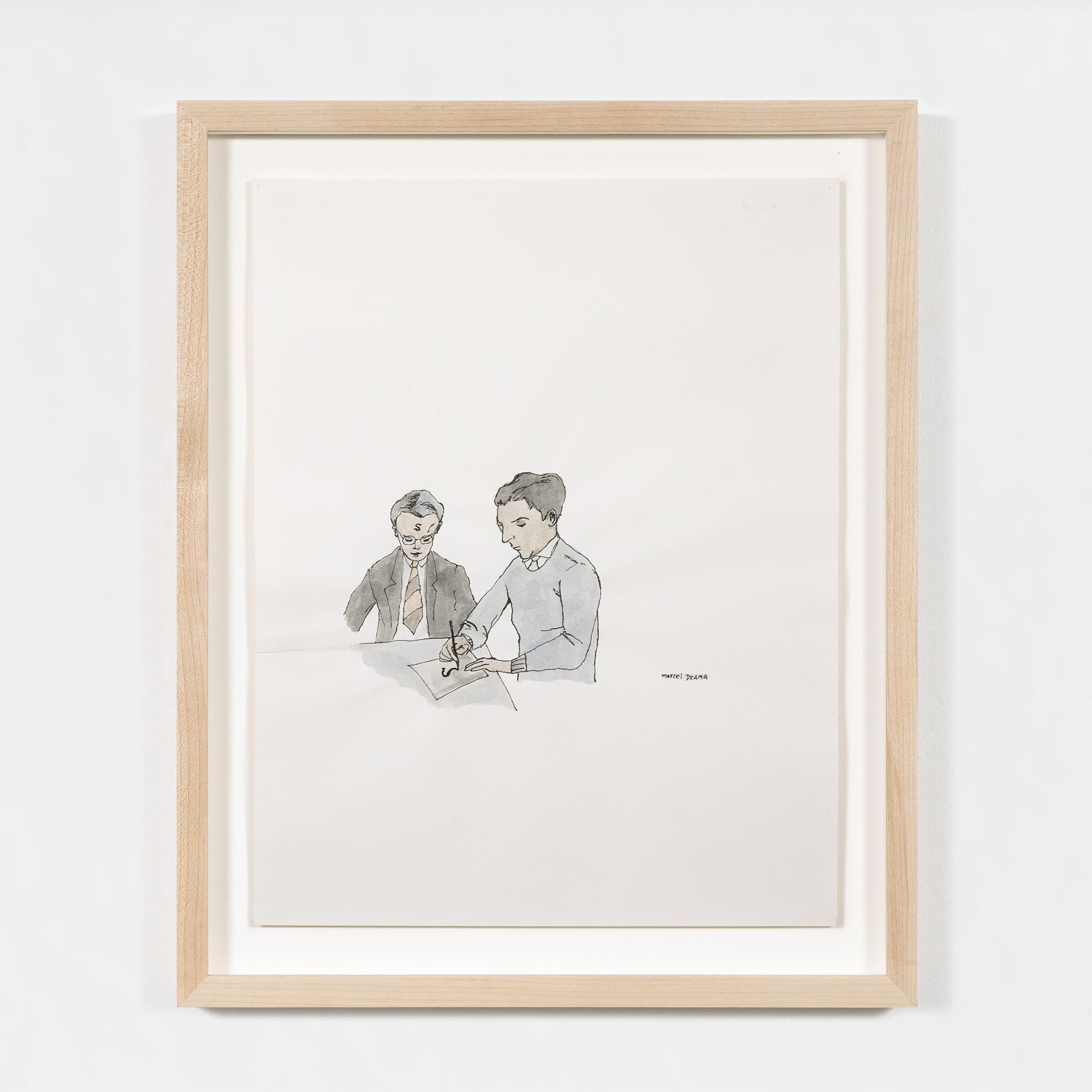 Inscription de l'artiste - Mixed Media Art de Marcel Dzama
