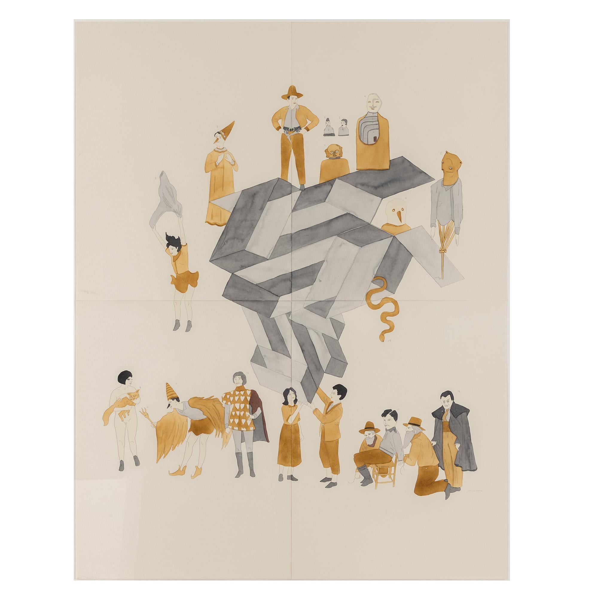 Critiques Dard (Surrealismus), Mixed Media Art, von Marcel Dzama