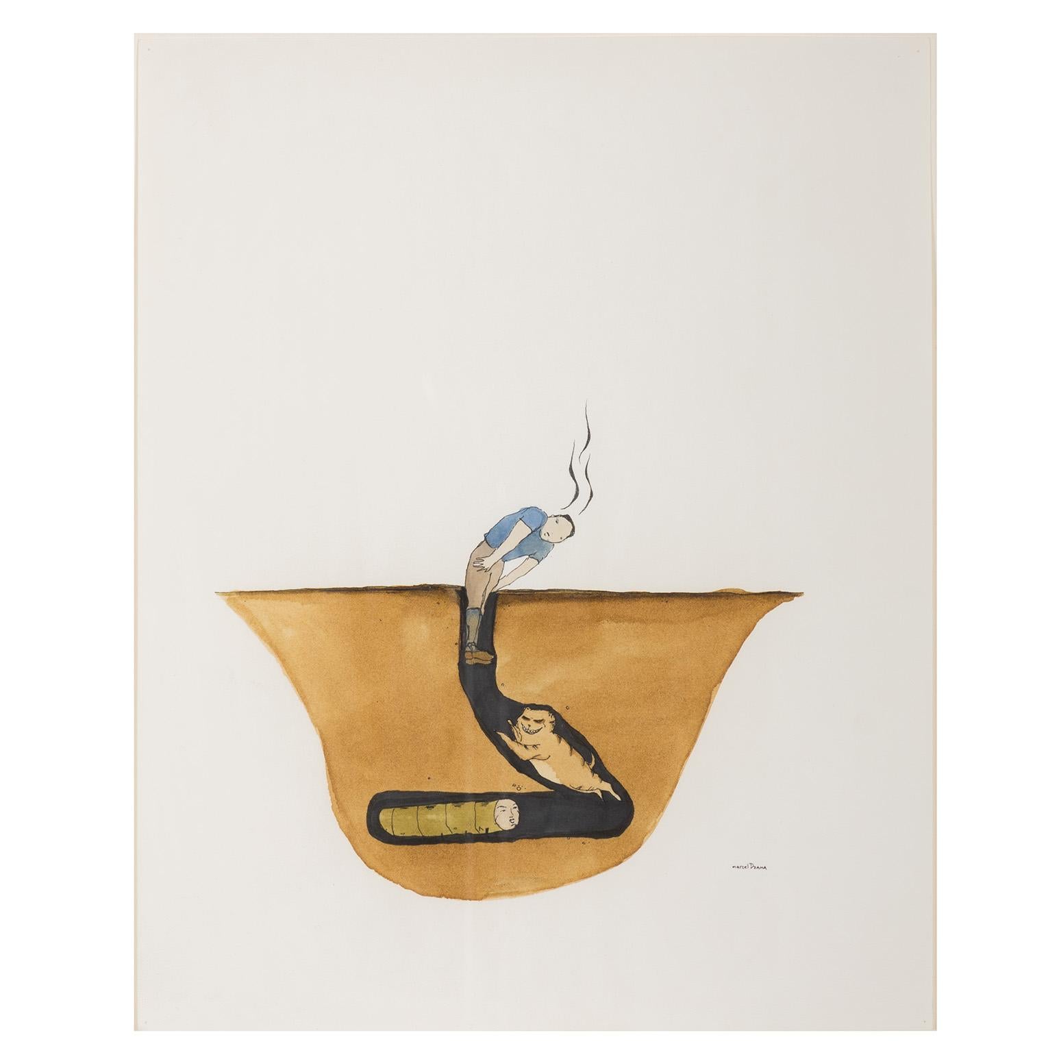 Evolución del Hombre - Mixed Media Art Surrealista de Marcel Dzama