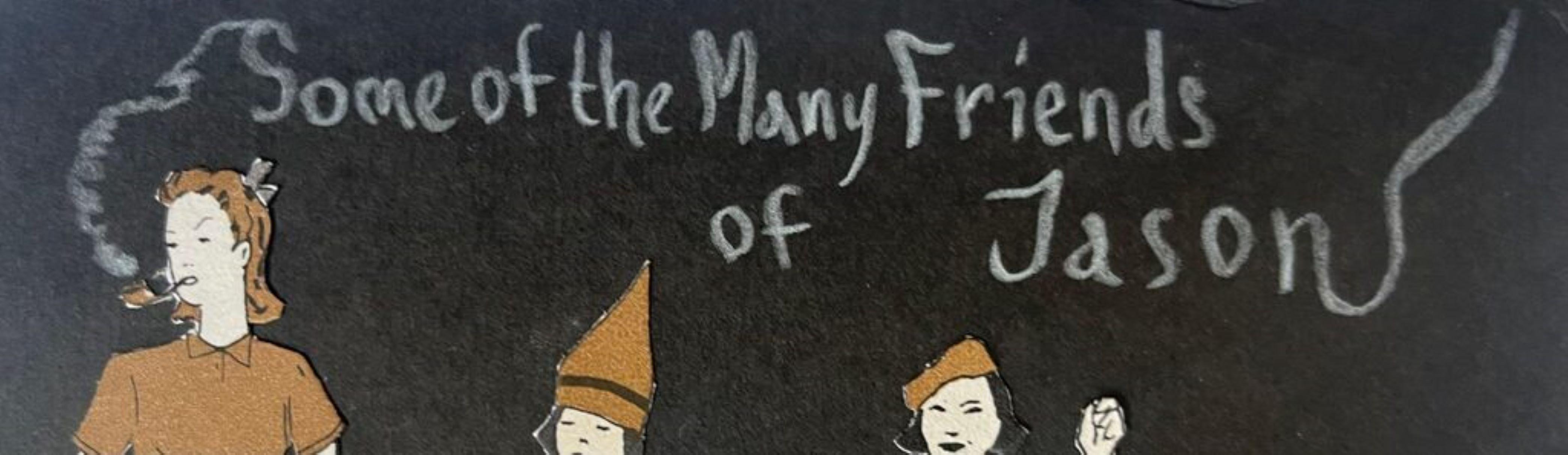 Some of the Many Friends of Jason, including Marcel Dzama, Hand Signed, Framed For Sale 3