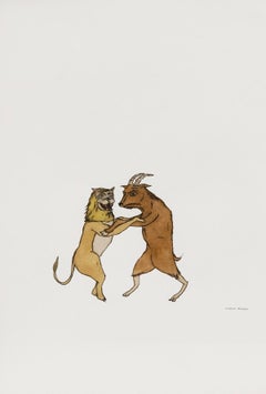 Untitled (Lion and goat)