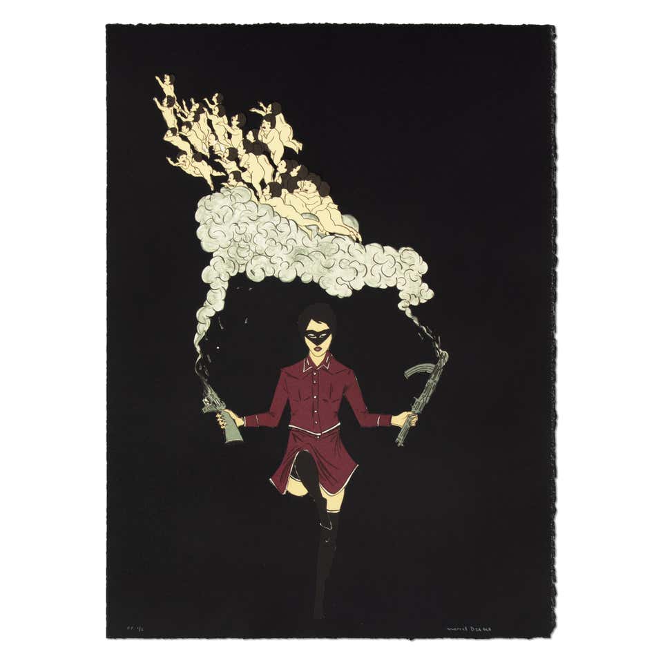 Marcel Dzama, Farewell loved ones (black)