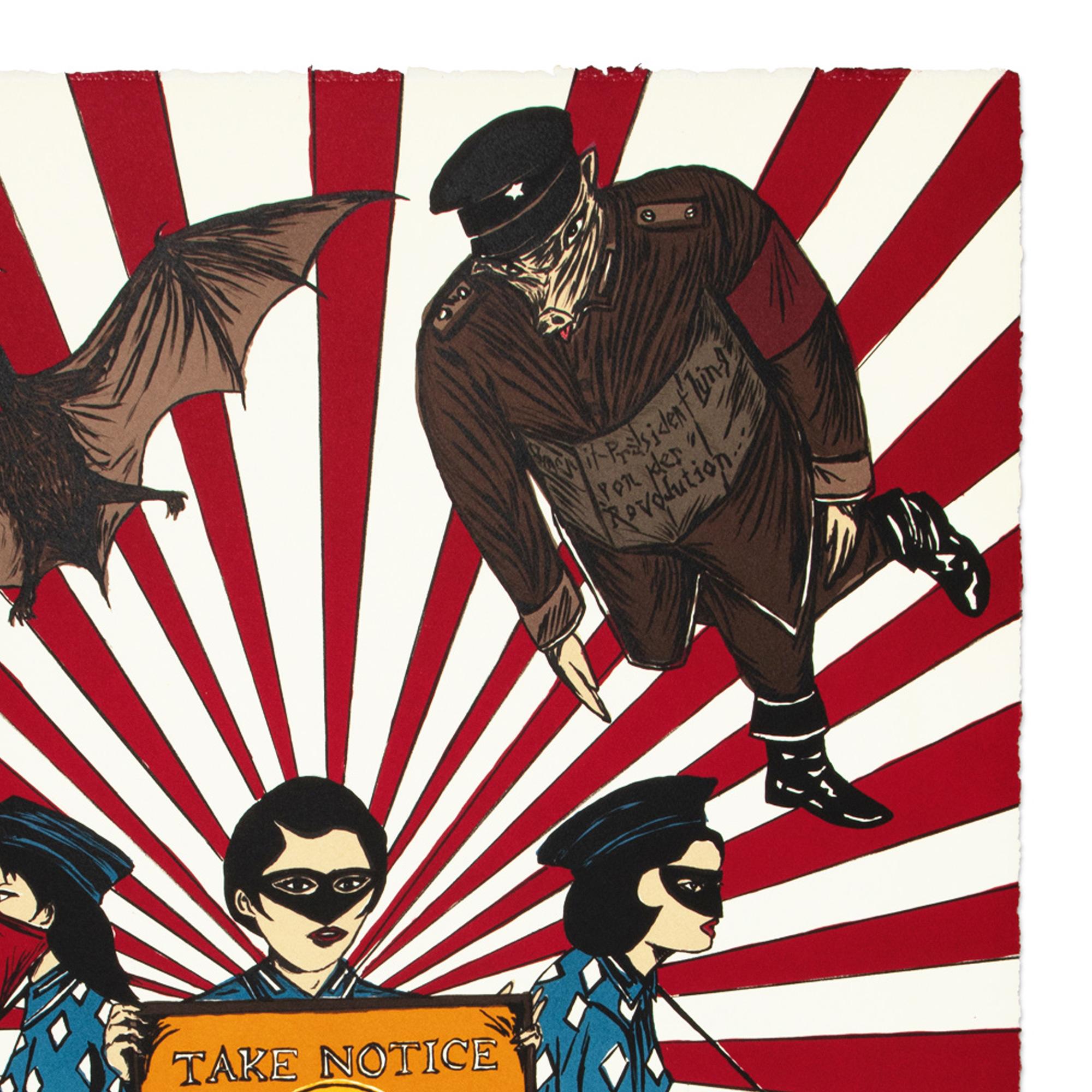 Marcel Dzama: La Revolución Va A Ser Feminina // Stampa litografica firmata 3