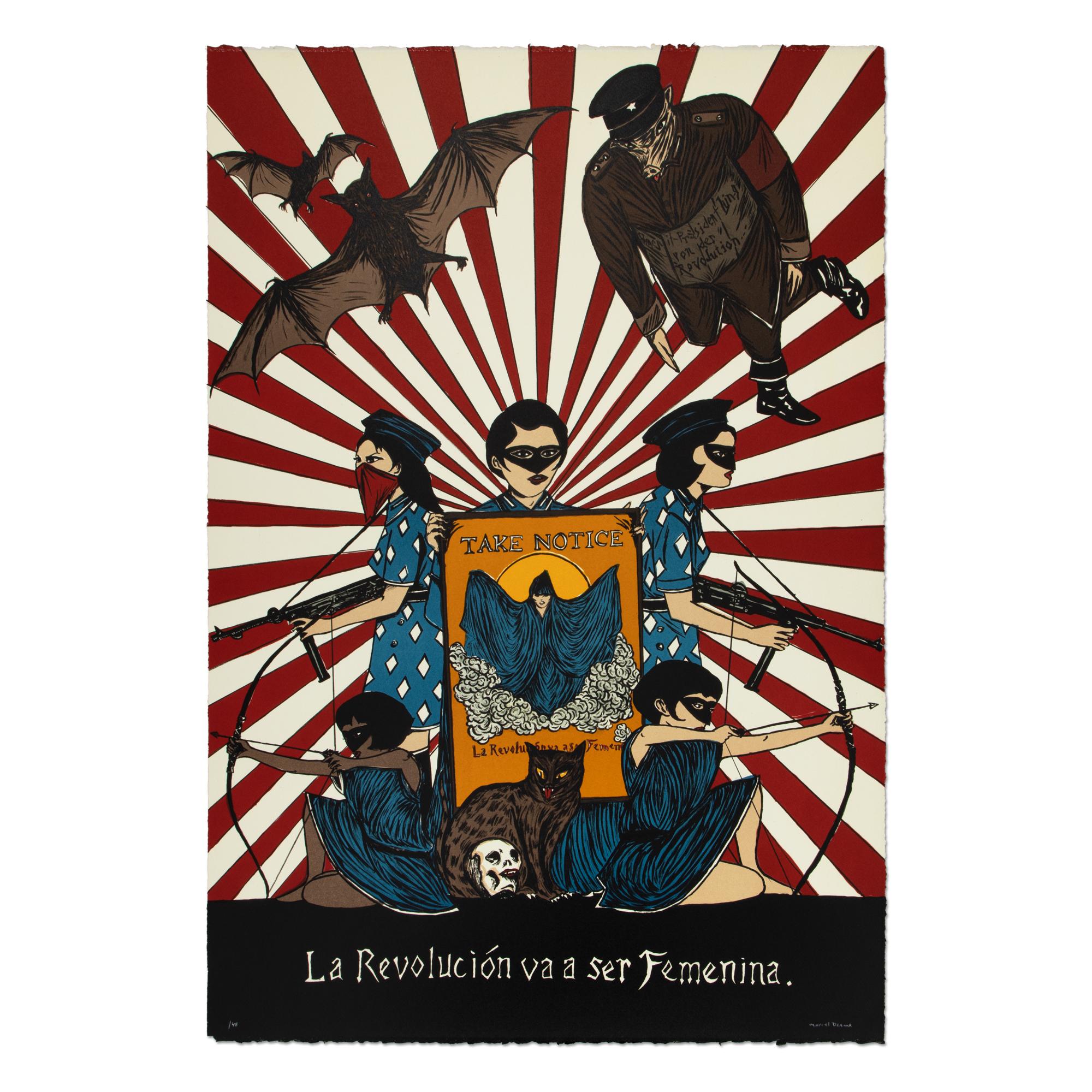 Marcel Dzama La Revolución Va A Ser Femenina // Impresión litográfica firmada