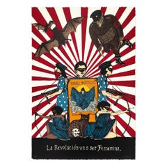 Marcel Dzama: La Revolución Va A Ser Feminina // Stampa litografica firmata
