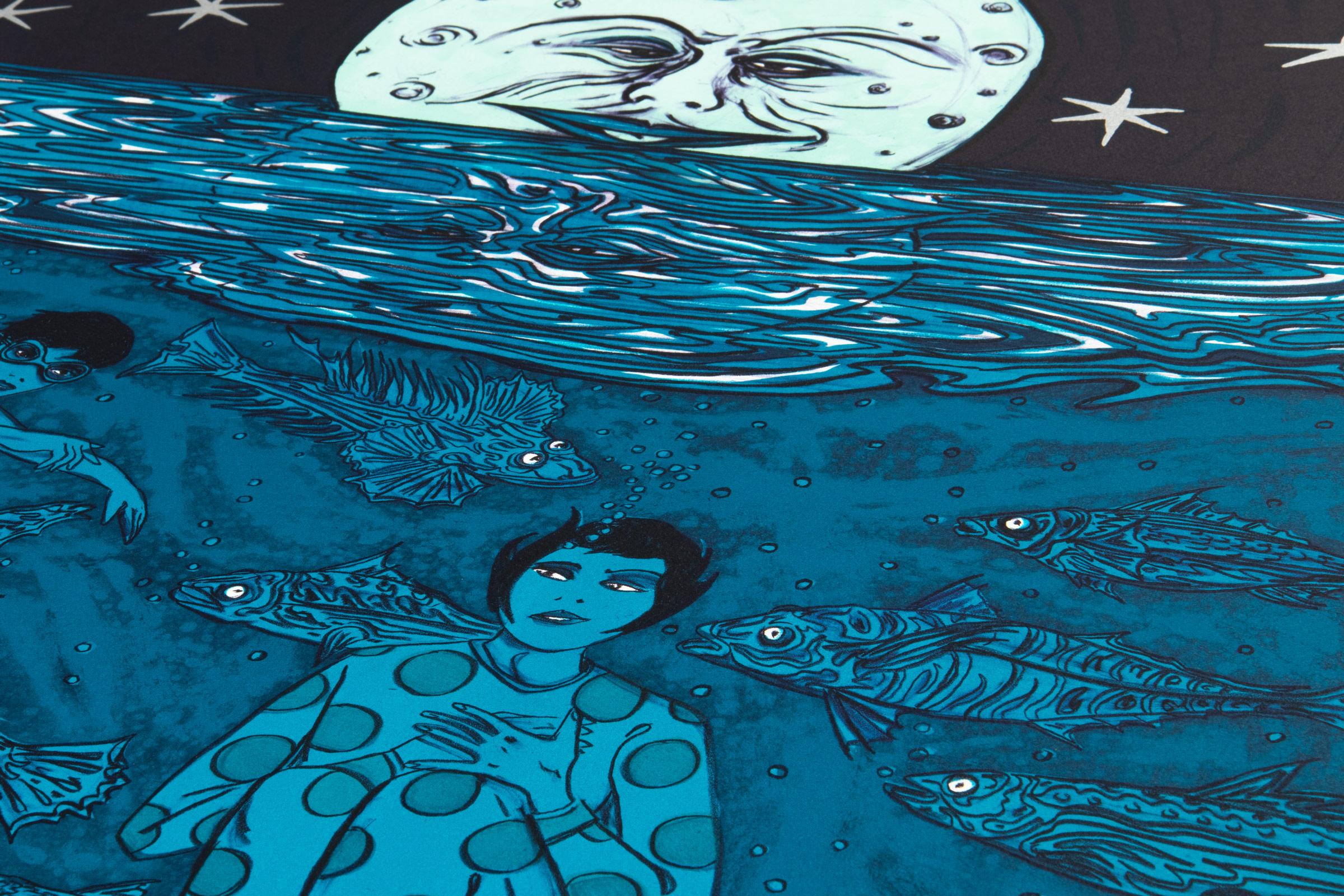 Marcel Dzama - Midnights Moon Light // Signed Fine Art Print For Sale 6