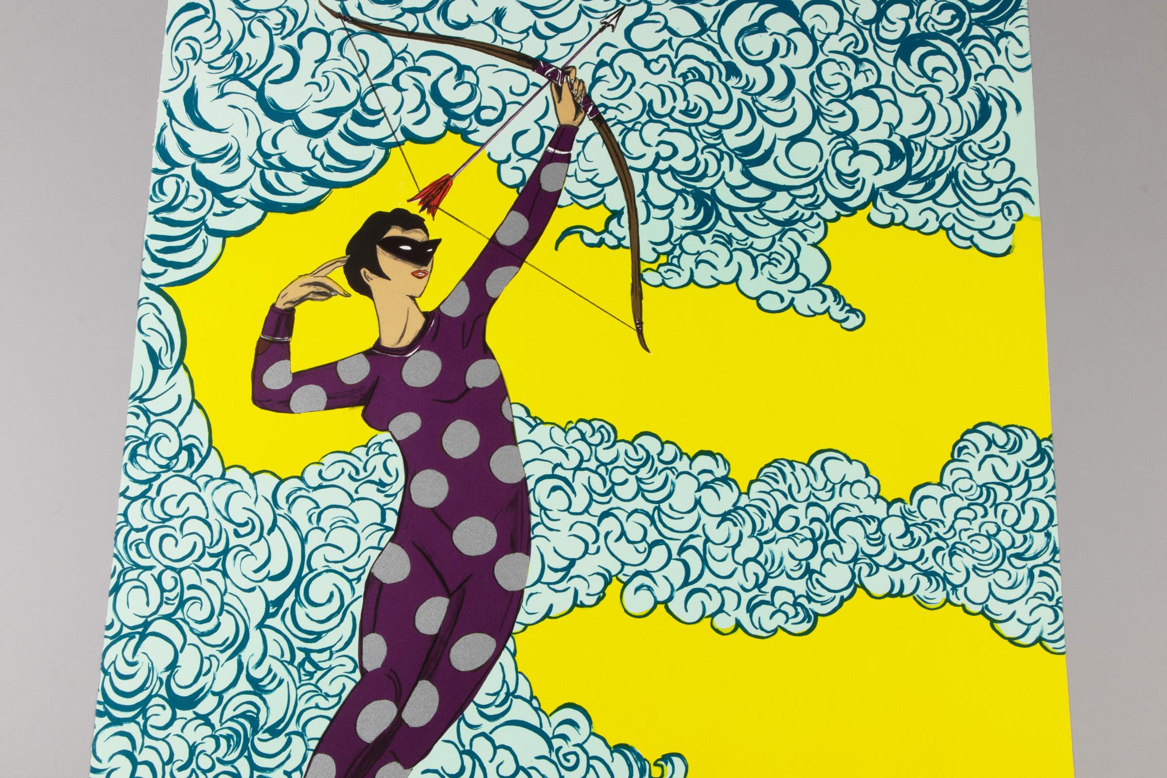 Marcel Dzama, The Arrow of Truth - Signed Print For Sale 1