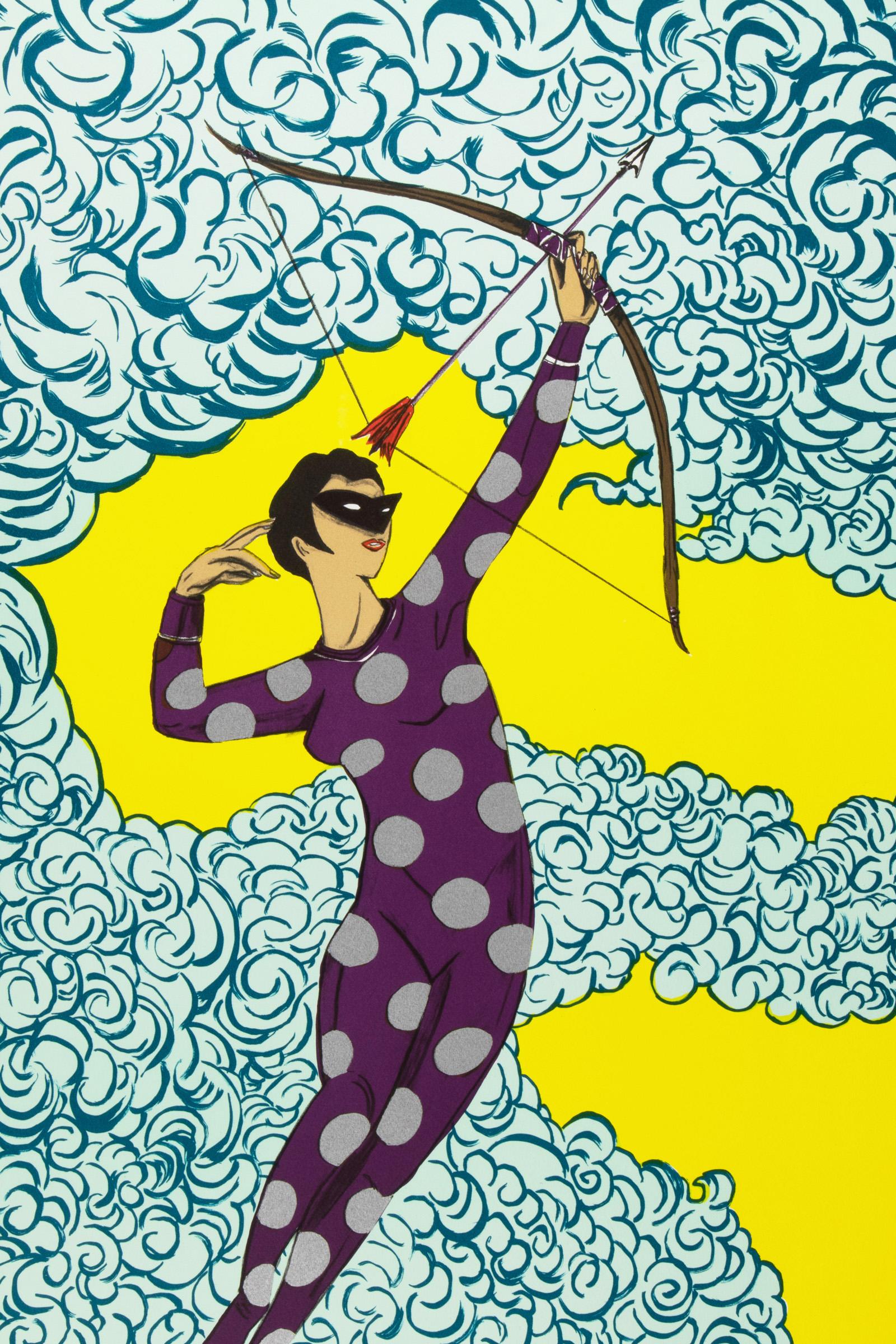 Marcel Dzama, The Arrow of Truth - Signed Print For Sale 3