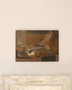 Marcel Fiorini — Natura morta con lampada a petrolio, Francia, anni ’60–’70 circa