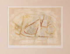 Marcel Fiorini Abstract Mid Century Modern Lithograph 'Sur la Lande' 1965