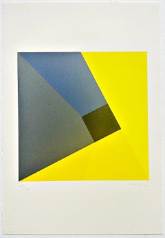 Marcel Floris Color lithograph 1991 Concrete Geometric Abstract Composition