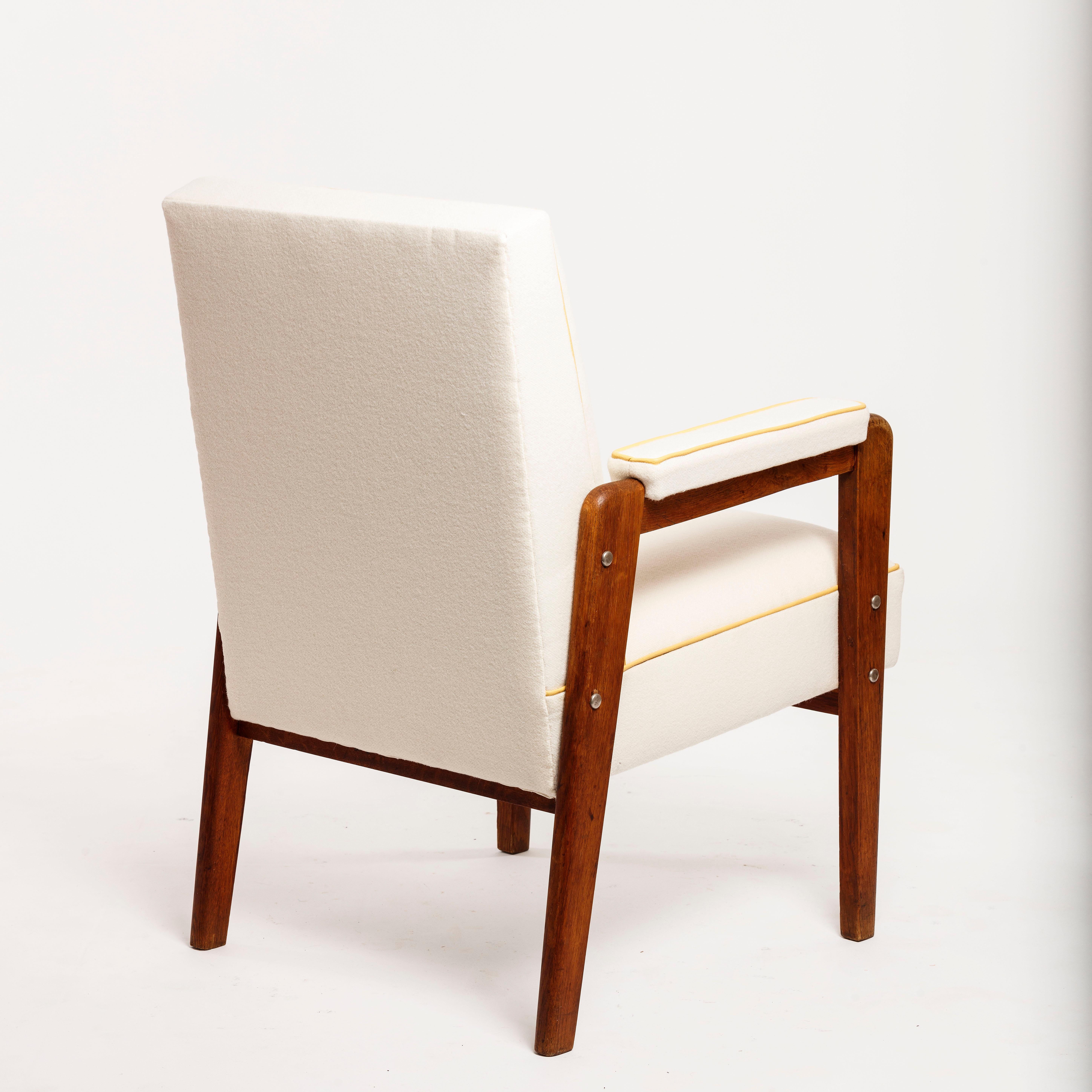 French Marcel Gascoin Armchair Created in 1950 for the Cité Universitaire Antony France For Sale