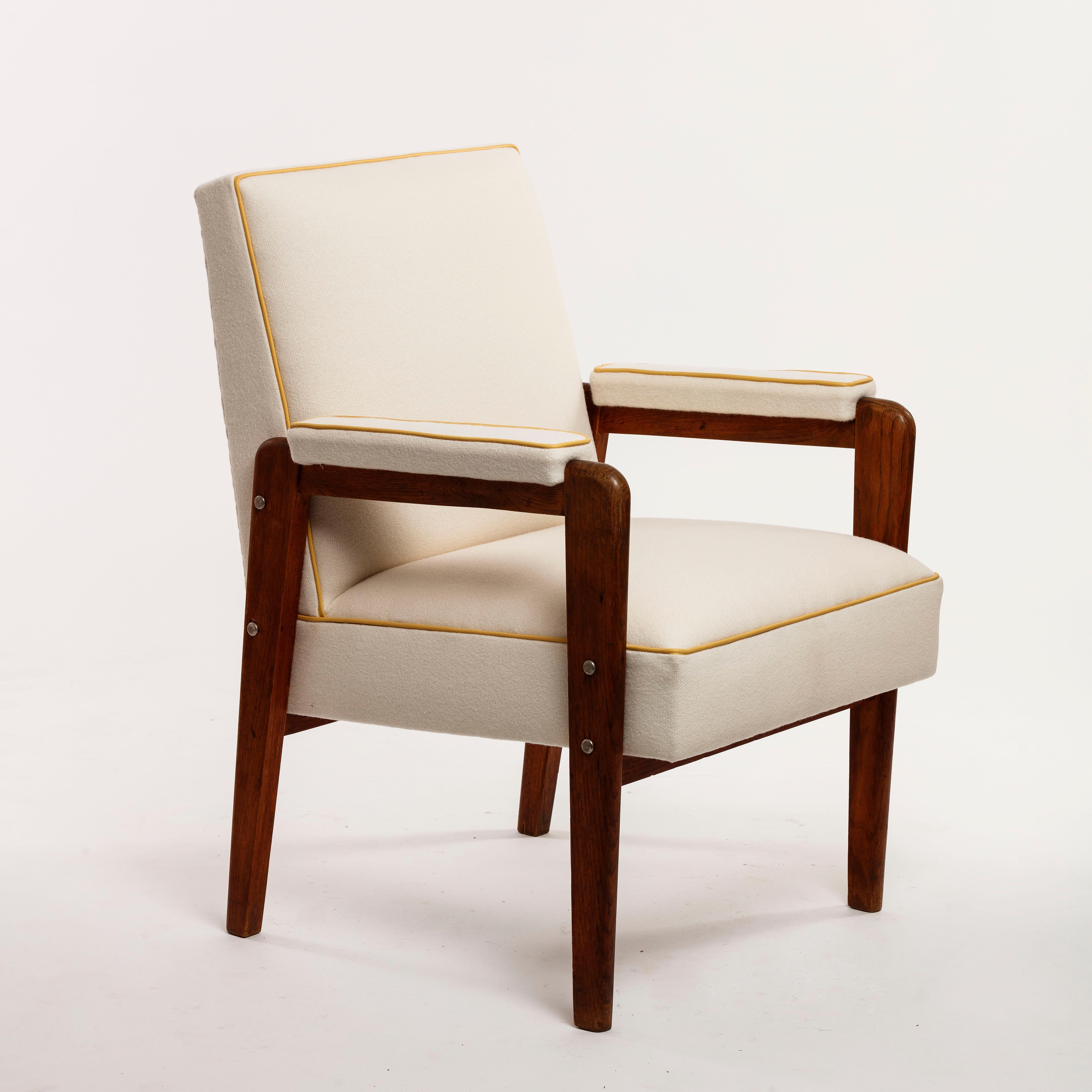 Mid-20th Century Marcel Gascoin Armchair Created in 1950 for the Cité Universitaire Antony France For Sale
