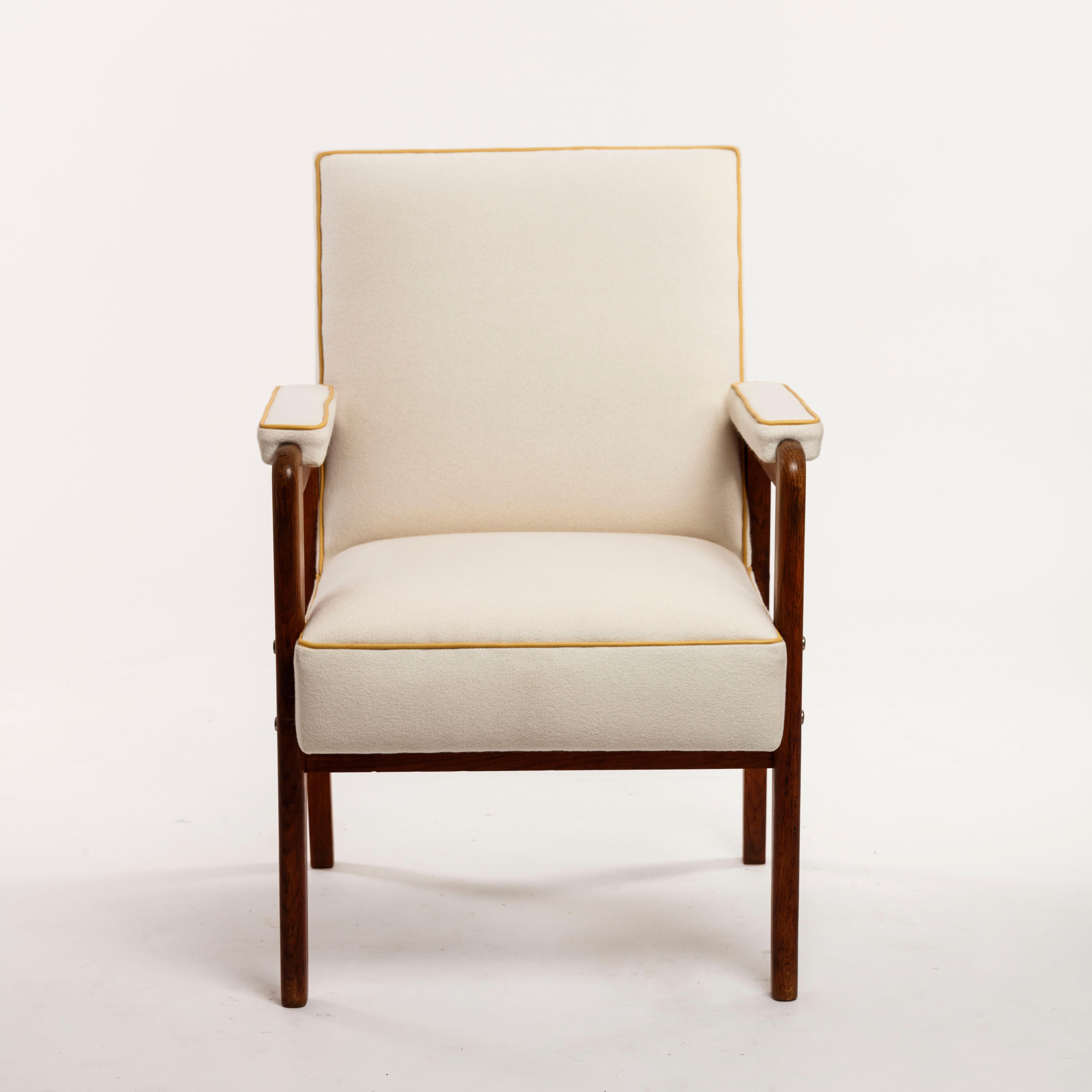 Fabric Marcel Gascoin Armchair Created in 1950 for the Cité Universitaire Antony France For Sale
