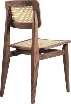 Marcel Gascoin 'C-Chair' Dining Chair American Walnut All French Cane for GUBI