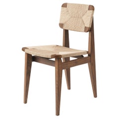 Marcel Gascoin 'C-Chair' Dining Chair American Walnut Oiled Paper Cord for GUBI