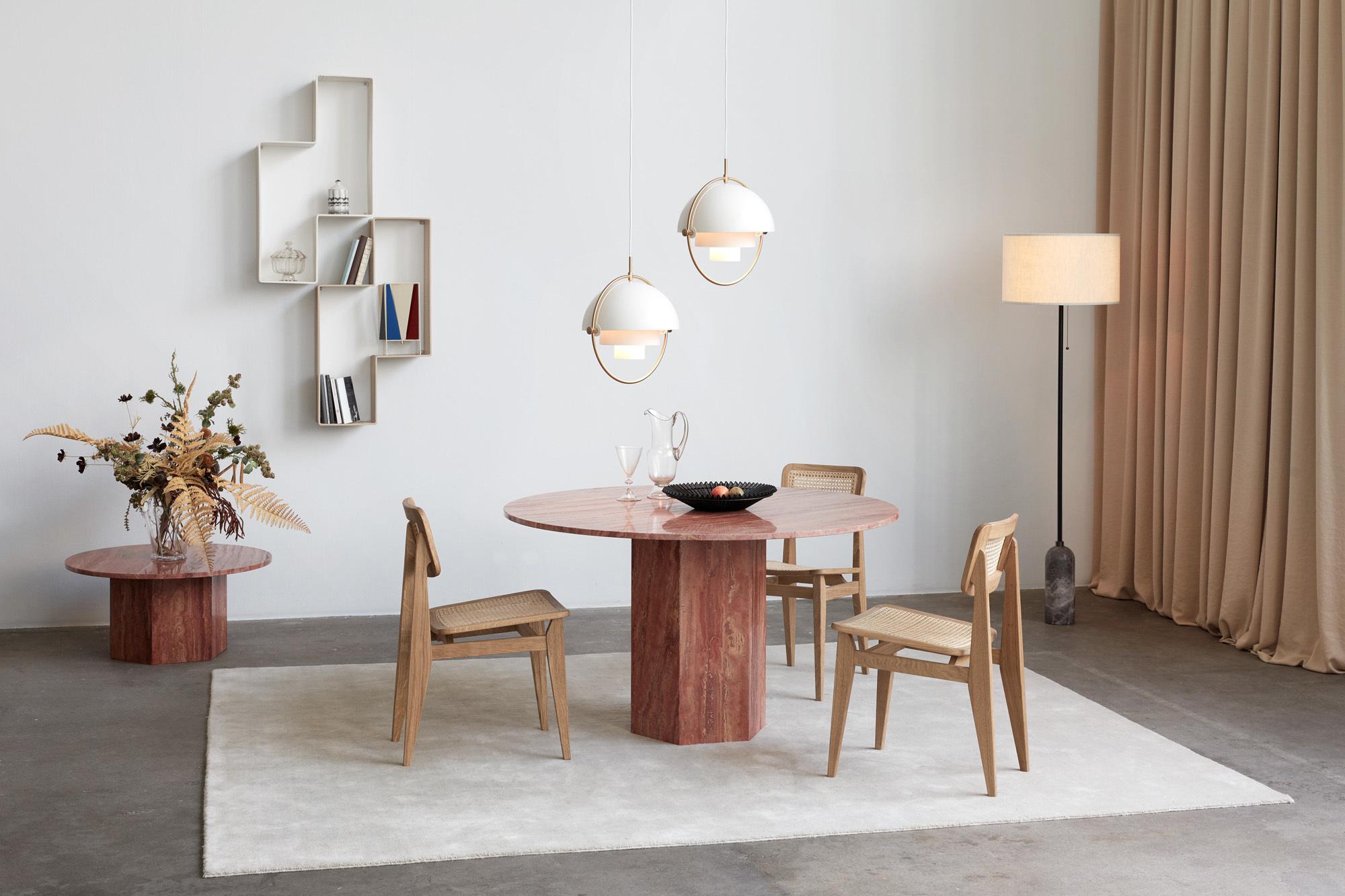 Marcel Gascoin 'C-Chair' Dining Chair Black Stained Oak All French Cane for GUBI In New Condition For Sale In New York, NY