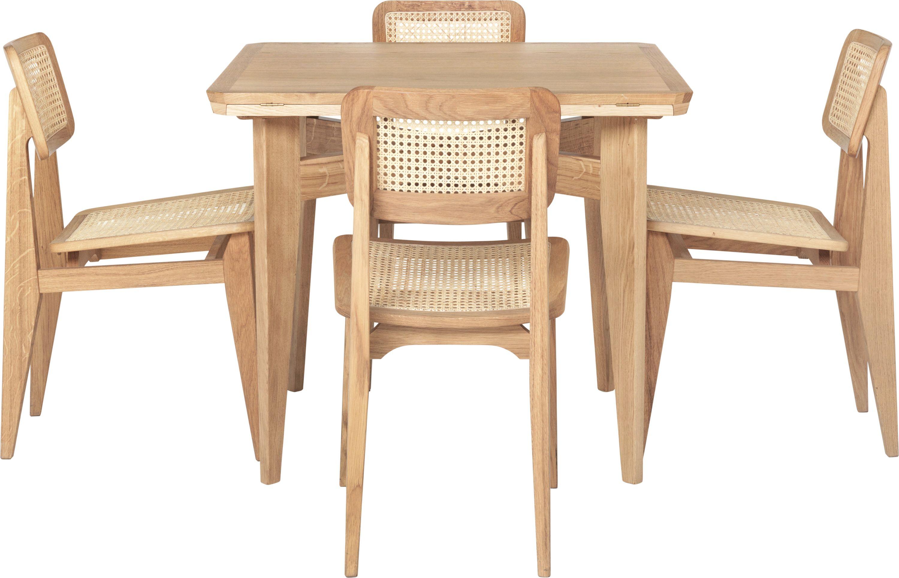 Mid-Century Modern Chaise de salle à manger en chêne Marcel Gascoin C-Chair en vente