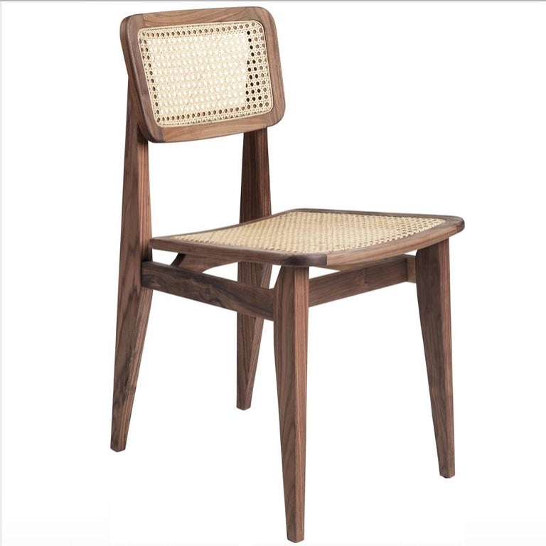 Oiled Marcel Gascoin C-Chair Dining Chair in Oak For Sale